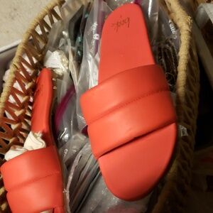 Beek SUGARBIRD slide sandal in Tangerine